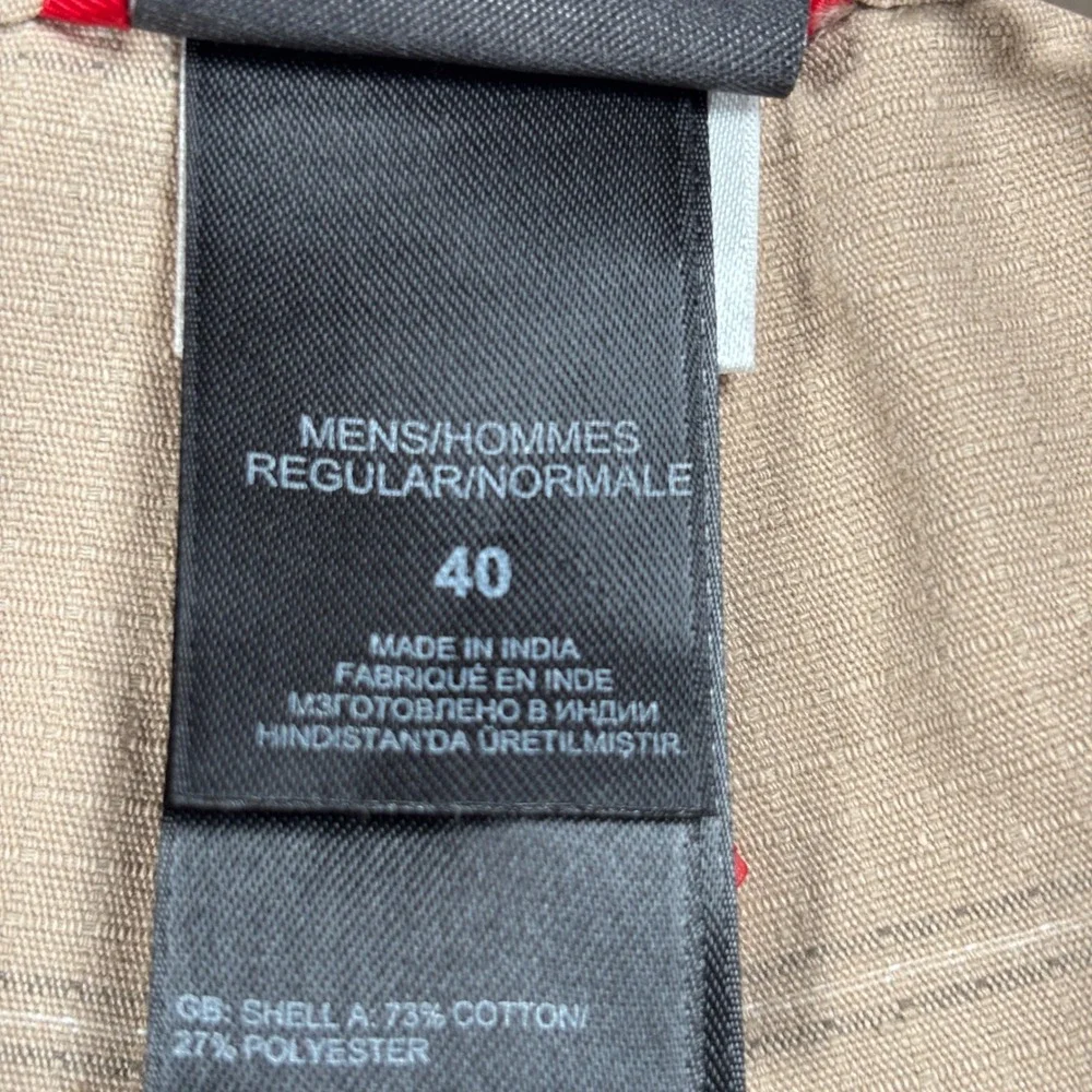 The North Face Cargo Shorts Mens 40 Tan Plaid AXEY Cotton‎ Blend Outdoor Hiking